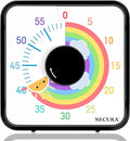 Secura 60-Minute Visual Timer, 7.5 Inch Magnetic Rainbow Countdown Timer by Secura