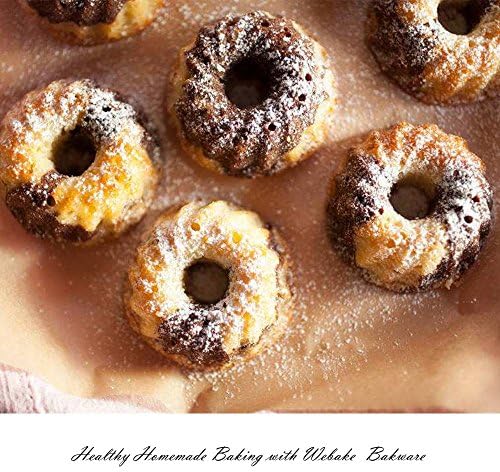 Webake Mini Fluted Tube Cake Pan, Non-Stick 2.8 Inch Cake Baking Pan