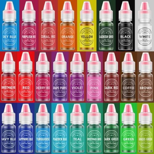 Food Coloring for Baking - 26 Vibrant Cake Coloring Liquid Set for