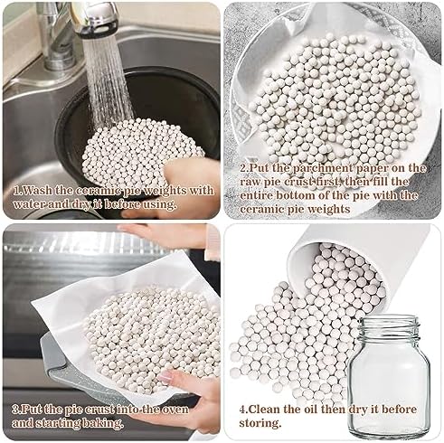 Sukh 1.94LB Pie Weights for Baking - Reusable Ceramic Pie Crust