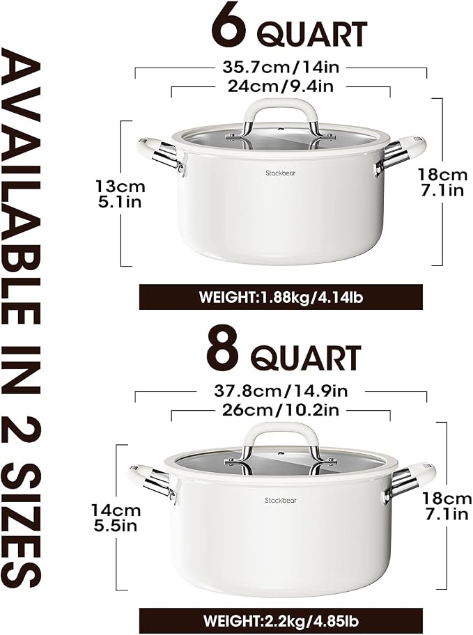 Stockpot 6 Quart, Tri-Ply 18/10 Stainless Steel Stock Pot - Image 2
