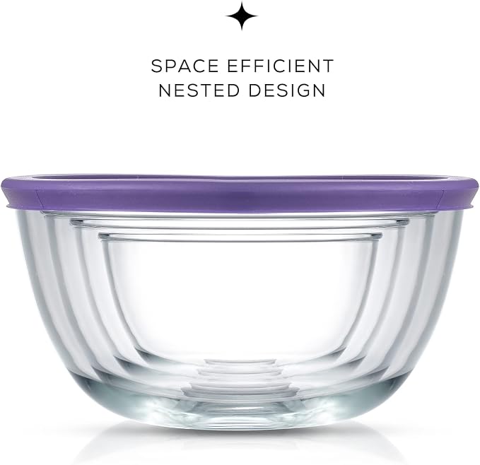 JoyJolt Very Peri 8pc Glass Mixing Bowls - Image 8