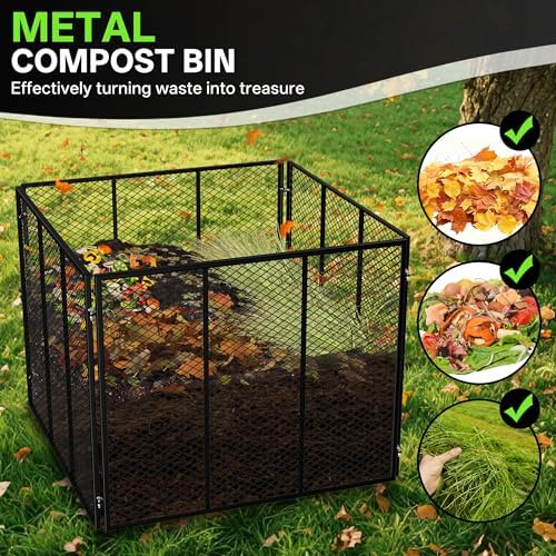 Large 172 Gallon Metal Mesh Outdoor Compost Bin