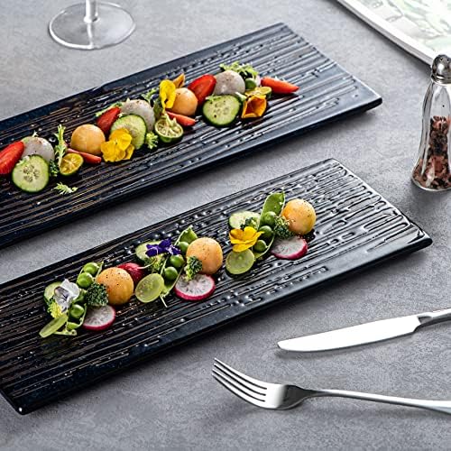Serving Platter Ceramic Flat Tray-14 inch Large Serving Plate for