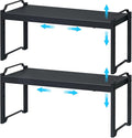 X-cosrack 25.5 Inches 2 Pack Expandable Cabinet Shelves, Stackable Shelf by X-cosrack