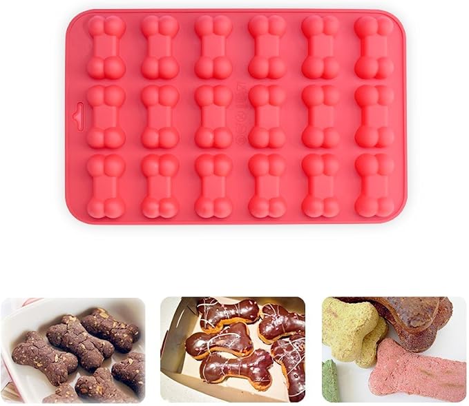 homEdge Puppy Dog Paw and Bone Silicone Molds, Non-Stick Food Grade Silicone - Image 2
