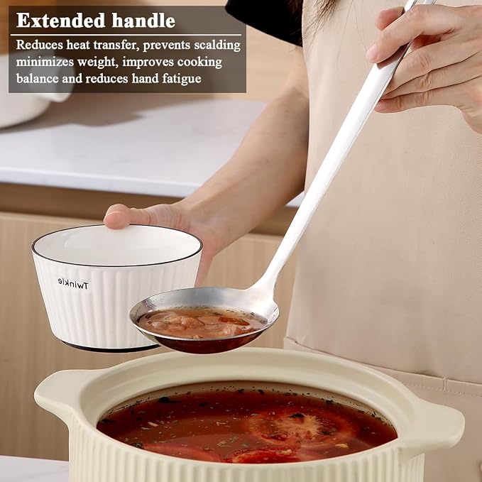 Berglander Stainless Steel Soup Ladle, 11.8" Durable Ladel Spoon - Image 6
