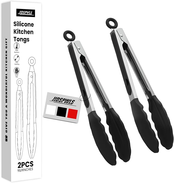 Premium Stainless Steel Heat Resistant Kitchen Tongs by JIDSPWLS-USStrore
