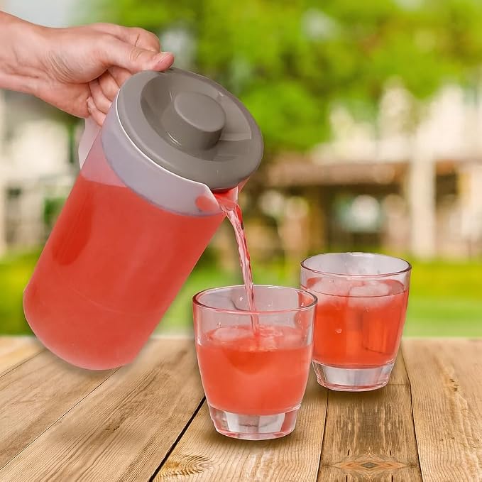 Water Pitcher with Lid 1 Gallon Pitcher, Freezer/Dishwasher Safe, BPA Free & - Image 8