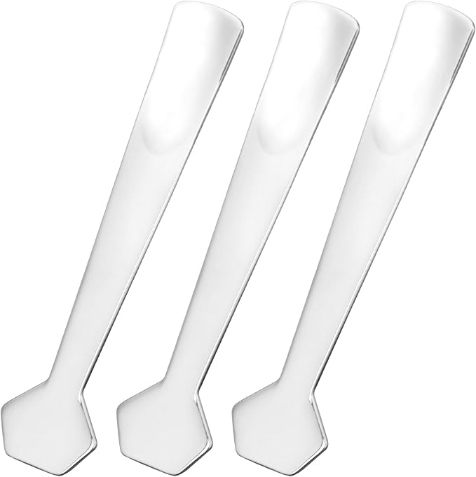 Pndeyo 3pcs Mini Stainless Steel Makeup Spatula, Reusable Cosmetic Cream by Pndeyo