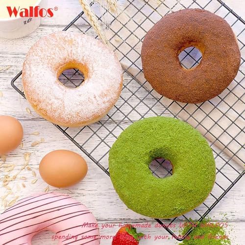 Walfos Full Size Silicone Donut Mold for Baking- 4 Inch Big Size