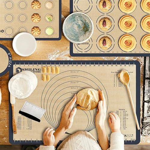 Generic Silicone Baking Mat Set of 6, Gray