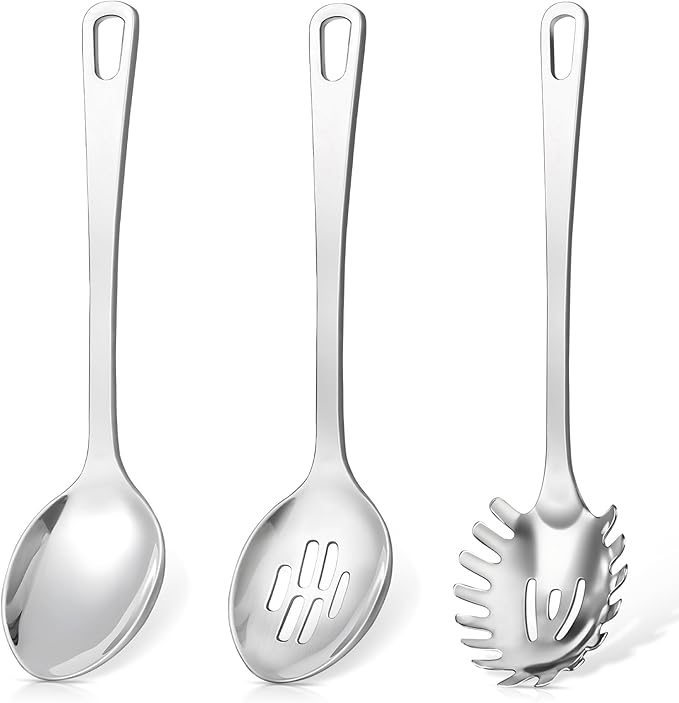 3 Pcs Stainless Steel Cooking Utensils Set, Heat Resistant Kitchen Utensils by Unknown