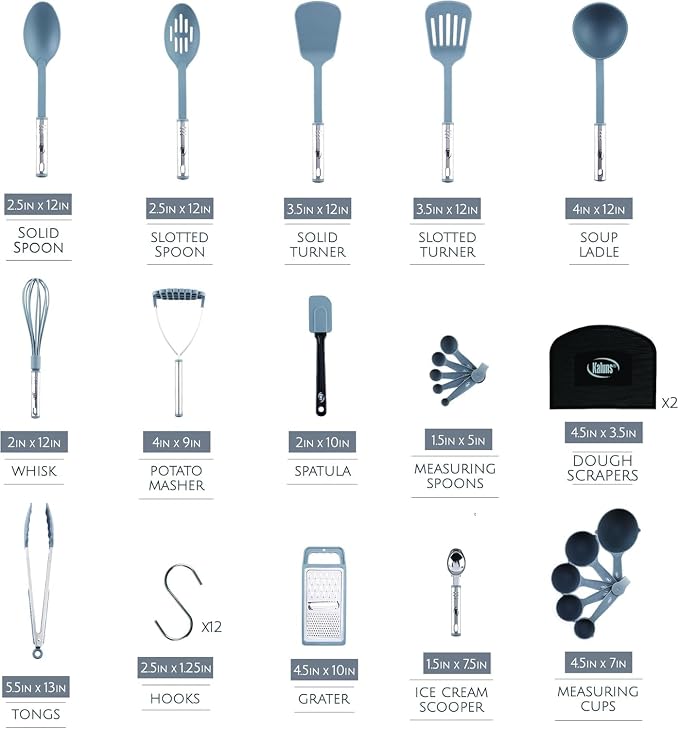 Kitchen Utensils Set 35 PCS Cooking Utensils Set, Nonstick and Heat Resistant - Image 2