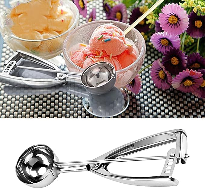 1 Set Ice Cream Spoon Stainless Steel Ice Cream Labor-saving Ice Cream