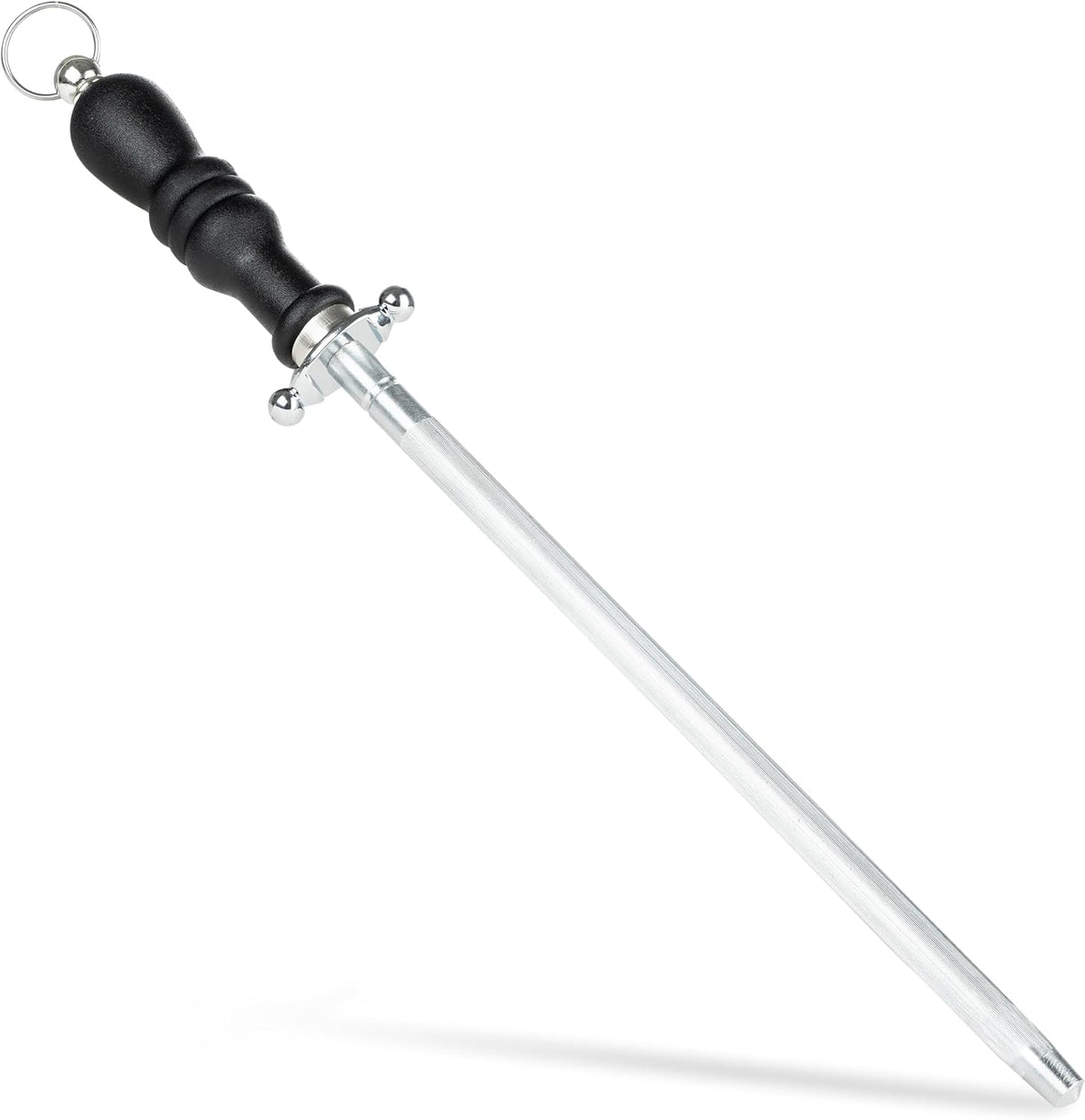 Knife Sharpener Rod, 12 Inch Carbon Steel Honing Rod for Kitchen