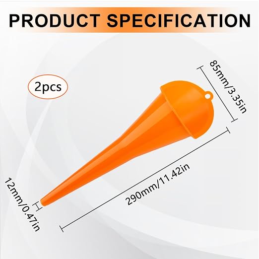 Long-Neck Oil Funnel for Automotive – Multi-Function Plastic Funnel for Oil - Image 2