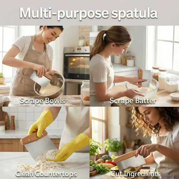 Dough Cutter, Kitchen Scraper, Food Scraper, Bench Scraper Kitchen Tool - Image 3