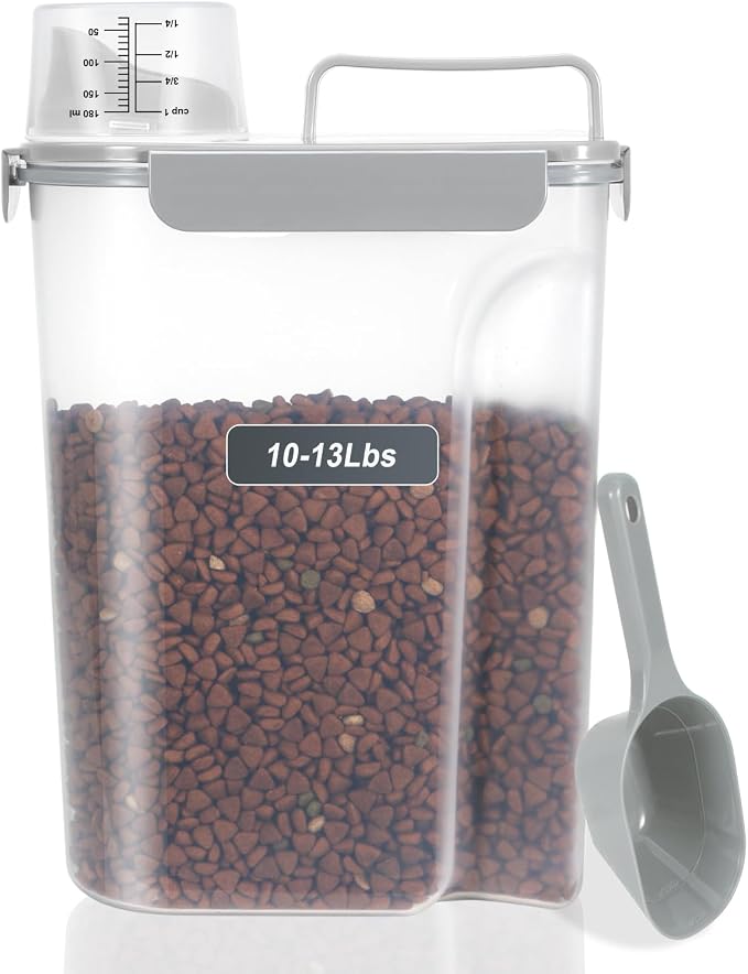 LEAWALK 10-13 Lbs Upgrade Capacity Dog Cat Food Storage Container, Pet Dog by LEAWALK
