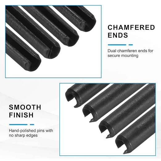 MECCANIXITY 120Pcs Slotted Split Roll Pins 1/10 Inch Dia. 6/25 Inch Length - Image 3