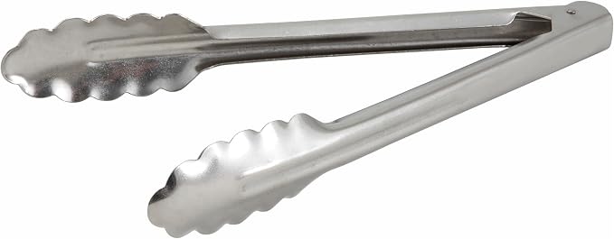 Winco 9" Stainless Steel Utility Tongs, Heavyweight by Winco