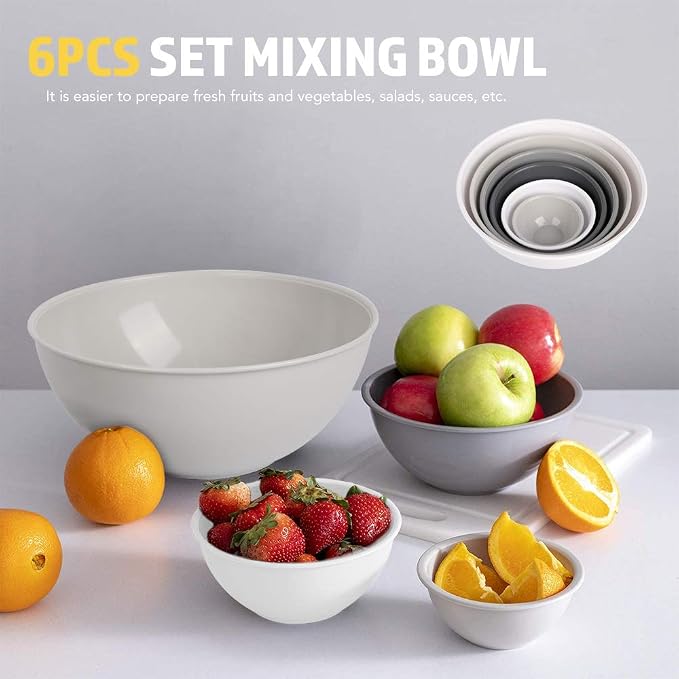 BoxedHome BPA Free Plastic Round Mixing Bowl - Image 6