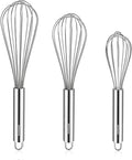 NileHome Stainless Steel Whisk Set 8" 10" 12" Kitchen Whisk Balloon Whisk by NileHome