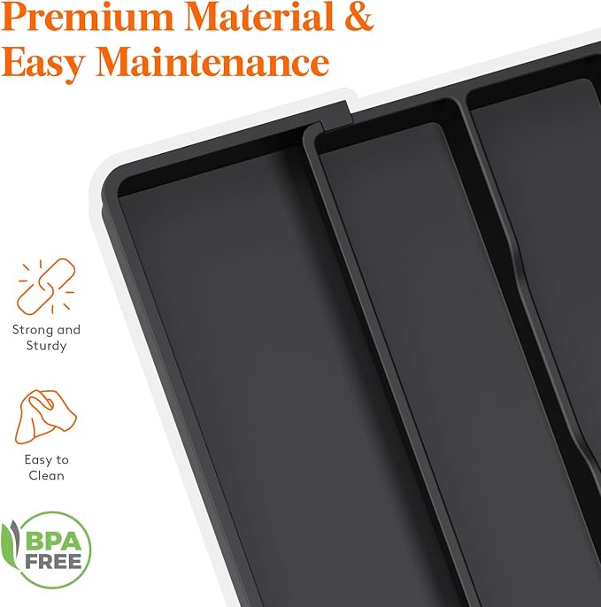 Lifewit Utensil Organizer for Kitchen Drawers, Expandable Cooking Utensil Tray - Image 6