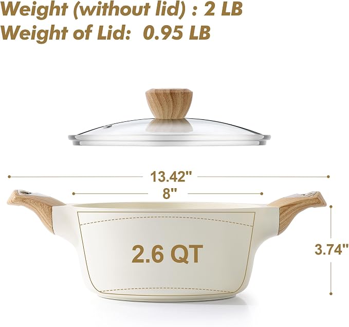 SENSARTE Ceramic Nonstick Stock Pot - Image 6