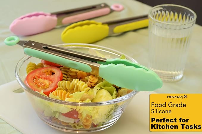HINMAY Stainless Steel Kitchen Cooking Tongs - Image 6