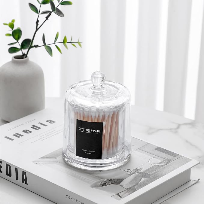 Qtip Holder Thick Glass Apothecary Jars - Image 9