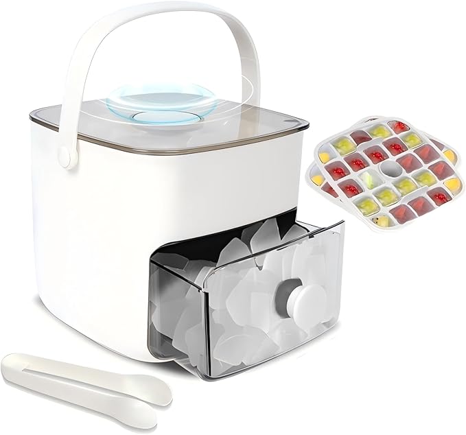Ice Cube Tray with Lid & Bin Ice Maker by Unknown