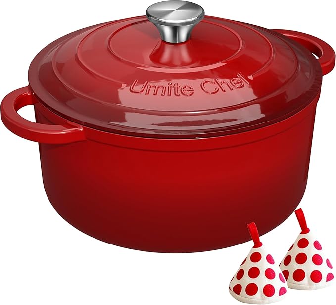 Umite Chef 7QT Enameled Cast Iron Dutch Oven by UmiteChef