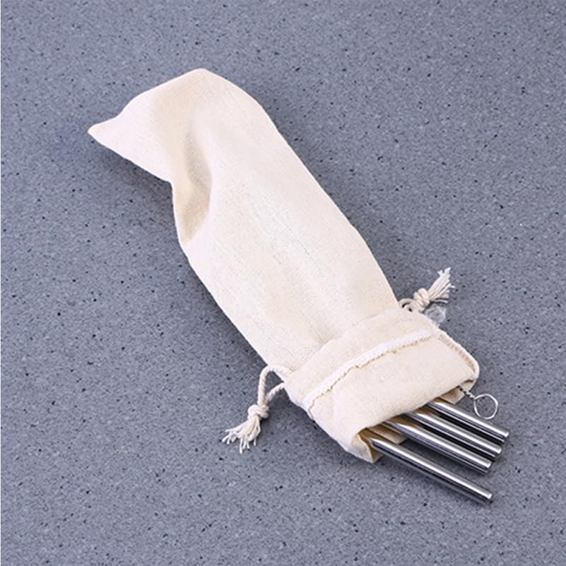 BESTYASH 6pcs Straw Carrying Pouch for Stainless Steel Straws
