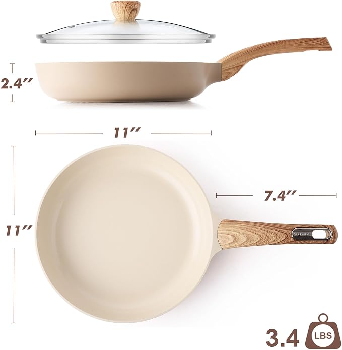 SENSARTE Ceramic Nonstick Frying Pan Skillet - Image 9