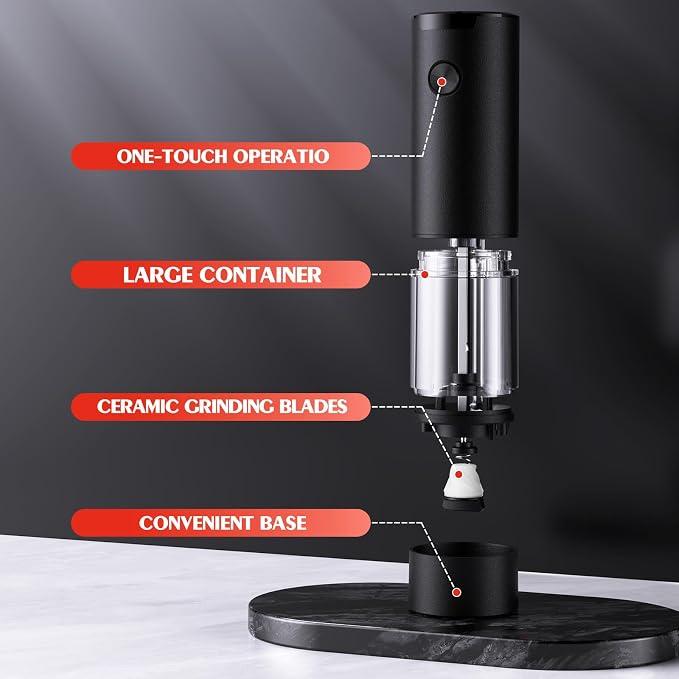 Electric Salt and Pepper Grinder Set Automatic Battery Pepper Mill Shakers - Image 7