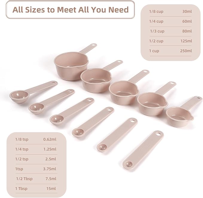 11PCS Measuring Spoons and Measuring Cups Set, Stackable Cups and Spoons - Image 3