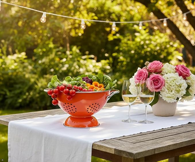 Calypso Basics by Reston Lloyd Powder Coated Enameled Colander, 3 Quart - Image 9