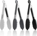 7-Inch Silicone Tongs Pack of 3, Small Tongs by DAILYKISN