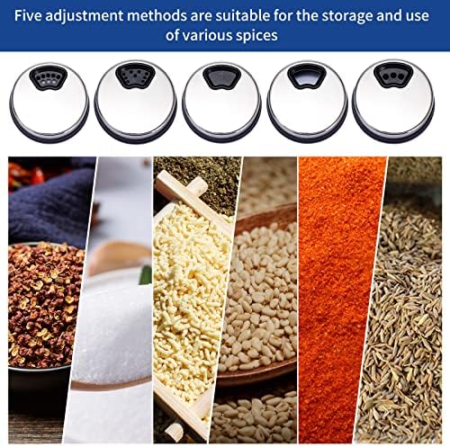 10-Piece 5oz Glass Magnetic Spice Jars