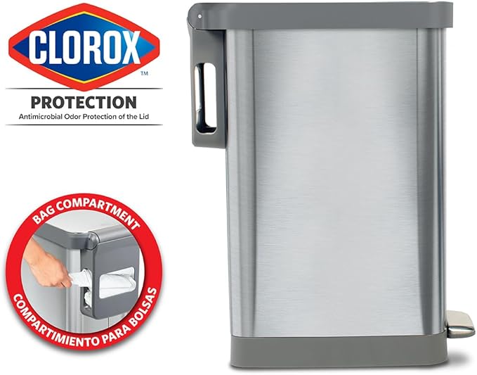 Glad Slim Trash Can with Clorox Odor Protection - Image 2