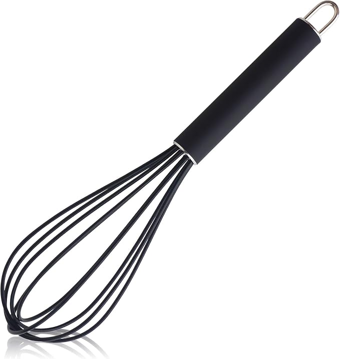 GorGin high temperature and easy to clean silicone whisk, 10 inch, grip good by GorGin