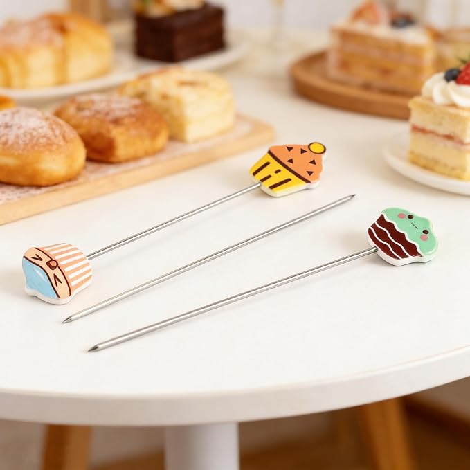 6pcs Cake Test for Baking, Durable Stainless Steel Cake Test Stick Baking - Image 3
