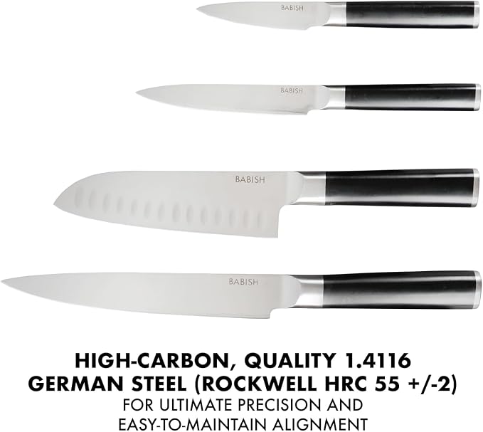 Babish 14-Piece Full Tang Forged Kitchen Knife Set – High-Carbon 1.4116 German - Image 4