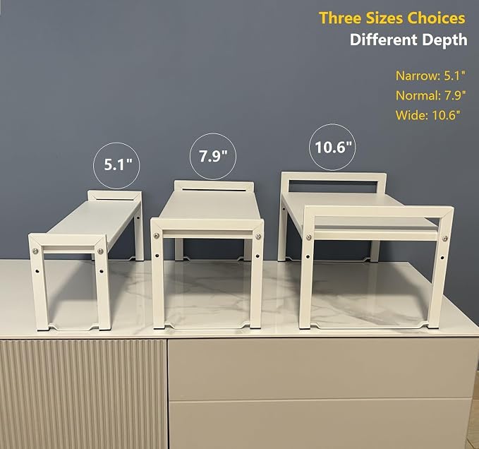 Expandable Cabinet Shelf Organizer 16-26" L Stackable Kitchen Counter Shelf - Image 7