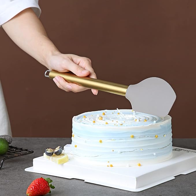 Gold Spatulas, Berglander Non-stick Silicone Flexible Scrapers Baking Mixing - Image 6