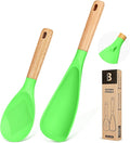 Cooking Spoon and Rice Scooper for Nonstick Cookwares, Wood Handle Spoon for by BADIANO