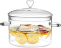 4 L Glass Cooking Pot with Lid, Glass Simmer Pot, Save Energy, Heat Resistant by CALORCRISTO