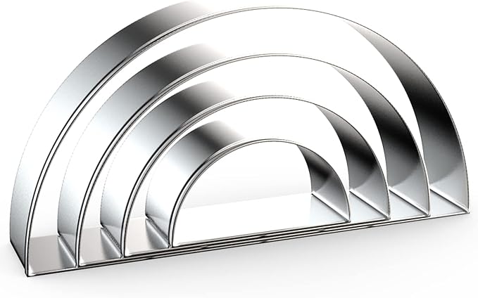 Half Circle Semicircle Cookie Cutter Set Large by QAAQS
