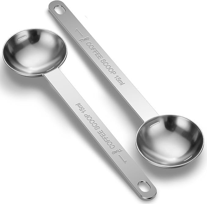 2PCS Coffee Scoop Spoons, 15ML Stainless Steel Measuring Spoons by Unknown
